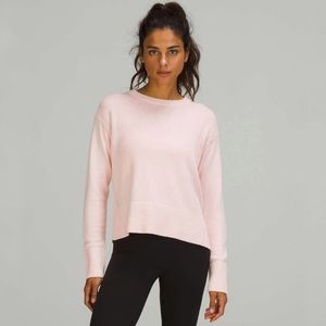 Lululemon |‎ Cashlu Boxy Crewneck Sweater in Pink Mist